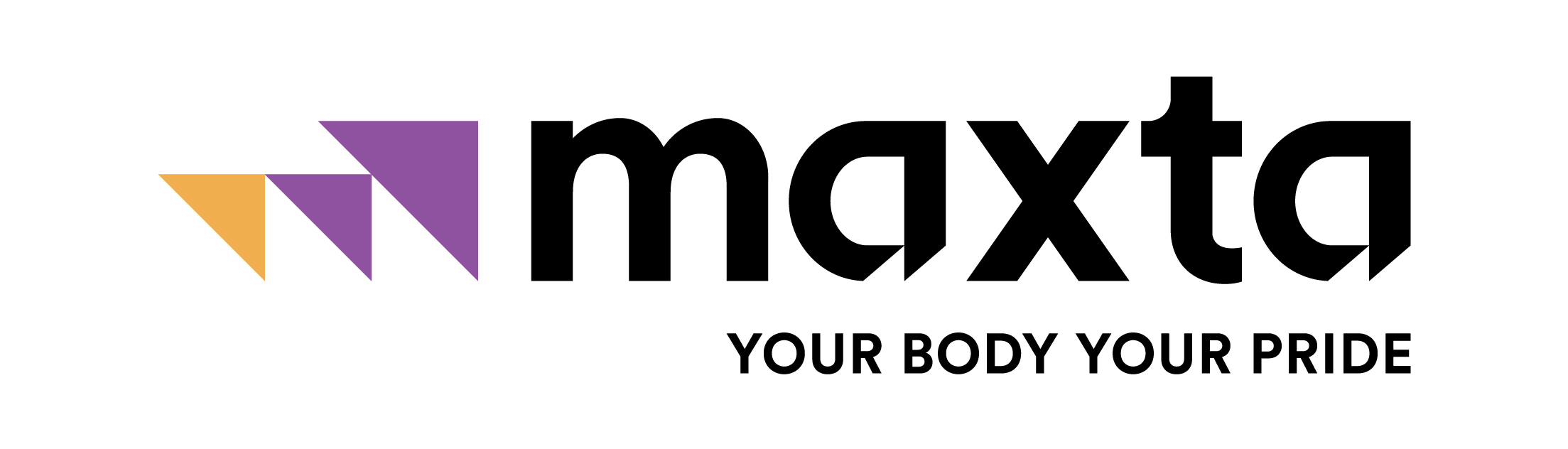 Logo dari Brand Maxta, warna hitam
